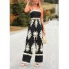imagePRETTYGARDEN Womens Summer Boho Jumpsuits One Piece Beach Vacation Outfits Spaghetti Strap Wide Leg Pants RompersBlack