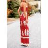 imagePRETTYGARDEN Womens Summer Boho Jumpsuits One Piece Beach Vacation Outfits Spaghetti Strap Wide Leg Pants RompersRed Apricot Floral