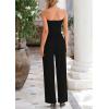 imagePRETTYGARDEN Womens Summer Outfits 2 Piece Sets Casual Ribbed Knit Crop Tube Top Wide Leg Pants Spring Matching Lounge SetBlack