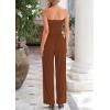 imagePRETTYGARDEN Womens Summer Outfits 2 Piece Sets Casual Ribbed Knit Crop Tube Top Wide Leg Pants Spring Matching Lounge SetBrown