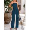 imagePRETTYGARDEN Womens Summer Outfits 2 Piece Sets Casual Ribbed Knit Crop Tube Top Wide Leg Pants Spring Matching Lounge SetDark Blue