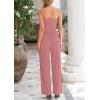 imagePRETTYGARDEN Womens Summer Outfits 2 Piece Sets Casual Ribbed Knit Crop Tube Top Wide Leg Pants Spring Matching Lounge SetDusty Pink