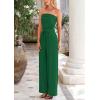 imagePRETTYGARDEN Womens Summer Outfits 2 Piece Sets Casual Ribbed Knit Crop Tube Top Wide Leg Pants Spring Matching Lounge SetGreen