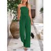 imagePRETTYGARDEN Womens Summer Outfits 2 Piece Sets Casual Ribbed Knit Crop Tube Top Wide Leg Pants Spring Matching Lounge SetGreen