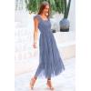 imagePRETTYGARDEN Womens Summer Tulle Midi Dress Sleeveless Smocked Ruffle Flowy Mesh Dresses Party Wedding Guest SundressGrey Blue