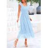 imagePRETTYGARDEN Womens Summer Tulle Midi Dress Sleeveless Smocked Ruffle Flowy Mesh Dresses Party Wedding Guest SundressLight Blue