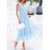 imagePRETTYGARDEN Womens Summer Tulle Midi Dress Sleeveless Smocked Ruffle Flowy Mesh Dresses Party Wedding Guest SundressLight Blue