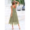 imagePRETTYGARDEN Womens Summer Tulle Midi Dress Sleeveless Smocked Ruffle Flowy Mesh Dresses Party Wedding Guest SundressLight Green