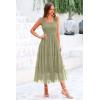 imagePRETTYGARDEN Womens Summer Tulle Midi Dress Sleeveless Smocked Ruffle Flowy Mesh Dresses Party Wedding Guest SundressLight Green