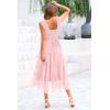 imagePRETTYGARDEN Womens Summer Tulle Midi Dress Sleeveless Smocked Ruffle Flowy Mesh Dresses Party Wedding Guest SundressLight Pink