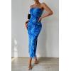 imagePRETTYGARDEN Womens Summer Wedding Guest Dress Strapless Tube Top Maxi Bodycon Long Floral Mesh Beach Vacation Party DressesPrint Brilliant Blue