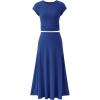 imagePRETTYGARDEN Two Piece Skirt Set for Women 2025 Summer Spring Dressy Casual Knit Travel Vacation Matching Lounge OutfitsRoyal Blue