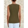 imagePRETTYGARDEN Blazer Vest Tops for Women Sleeveless Button Down Business Casual Outfits Work Suit Vests WaistcoatArmy Green