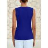 imagePRETTYGARDEN Blazer Vest Tops for Women Sleeveless Button Down Business Casual Outfits Work Suit Vests WaistcoatBlue