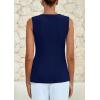 imagePRETTYGARDEN Blazer Vest Tops for Women Sleeveless Button Down Business Casual Outfits Work Suit Vests WaistcoatNavy