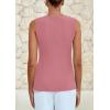 imagePRETTYGARDEN Blazer Vest Tops for Women Sleeveless Button Down Business Casual Outfits Work Suit Vests WaistcoatPink