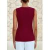 imagePRETTYGARDEN Blazer Vest Tops for Women Sleeveless Button Down Business Casual Outfits Work Suit Vests WaistcoatWine Red