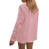 imagePRETTYGARDEN Blazers for Women Business Casual Outfits 2025 Fall Open Front Long Sleeve Suit Jackets Office Work ClothesPink
