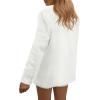 imagePRETTYGARDEN Blazers for Women Business Casual Outfits 2025 Fall Open Front Long Sleeve Suit Jackets Office Work ClothesWhite