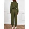 imagePRETTYGARDEN Long Sleeve Jumpsuits for Women Casual 2025 Fall Fashion Zip Up Pant Rompers One Piece Sweatsuits Travel OutfitsArmy Green