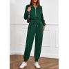 imagePRETTYGARDEN Long Sleeve Jumpsuits for Women Casual 2025 Fall Fashion Zip Up Pant Rompers One Piece Sweatsuits Travel OutfitsGreen