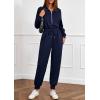 imagePRETTYGARDEN Long Sleeve Jumpsuits for Women Casual 2025 Fall Fashion Zip Up Pant Rompers One Piece Sweatsuits Travel OutfitsNavy Blue