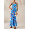 imagePRETTYGARDEN Maxi Dresses for Women 2025 Summer Tiered Floral Beach Sundress Spaghetti Strap Wedding Guest Long DressFloral Light Blue