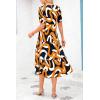 imagePRETTYGARDEN Summer Dresses for Women 2025 Casual Floral Boho Midi Sun Dress Puff Short Sleeve Flowy Beach Vacation SundressPrint Yellow White