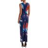 imagePRETTYGARDEN Wedding Guest Dresses for Women 2025 Summer Spring Floral Bodycon Sleeveless Mesh Maxi Long DressFloral Grey Blue
