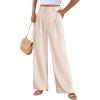 imagePRETTYGARDEN Wide Leg Pants for Women Trendy 2025 Fall High Waisted Business Casual Outfits Work Pant TrousersBeige