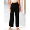 imagePRETTYGARDEN Wide Leg Pants for Women Trendy 2025 Fall High Waisted Business Casual Outfits Work Pant TrousersBlack