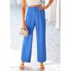 imagePRETTYGARDEN Wide Leg Pants for Women Trendy 2025 Fall High Waisted Business Casual Outfits Work Pant TrousersBlue