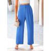 imagePRETTYGARDEN Wide Leg Pants for Women Trendy 2025 Fall High Waisted Business Casual Outfits Work Pant TrousersBlue
