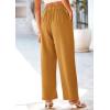 imagePRETTYGARDEN Wide Leg Pants for Women Trendy 2025 Fall High Waisted Business Casual Outfits Work Pant TrousersBrown Yellow