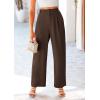 imagePRETTYGARDEN Wide Leg Pants for Women Trendy 2025 Fall High Waisted Business Casual Outfits Work Pant TrousersCoffee