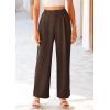 imagePRETTYGARDEN Wide Leg Pants for Women Trendy 2025 Fall High Waisted Business Casual Outfits Work Pant TrousersCoffee