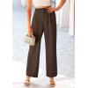 imagePRETTYGARDEN Wide Leg Pants for Women Trendy 2025 Fall High Waisted Business Casual Outfits Work Pant TrousersCoffee