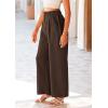 imagePRETTYGARDEN Wide Leg Pants for Women Trendy 2025 Fall High Waisted Business Casual Outfits Work Pant TrousersCoffee