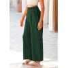 imagePRETTYGARDEN Wide Leg Pants for Women Trendy 2025 Fall High Waisted Business Casual Outfits Work Pant TrousersDark Green