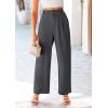 imagePRETTYGARDEN Wide Leg Pants for Women Trendy 2025 Fall High Waisted Business Casual Outfits Work Pant TrousersDark Grey