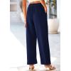 imagePRETTYGARDEN Wide Leg Pants for Women Trendy 2025 Fall High Waisted Business Casual Outfits Work Pant TrousersNavy