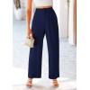 imagePRETTYGARDEN Wide Leg Pants for Women Trendy 2025 Fall High Waisted Business Casual Outfits Work Pant TrousersNavy