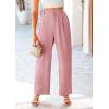 imagePRETTYGARDEN Wide Leg Pants for Women Trendy 2025 Fall High Waisted Business Casual Outfits Work Pant TrousersPink