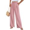 imagePRETTYGARDEN Wide Leg Pants for Women Trendy 2025 Fall High Waisted Business Casual Outfits Work Pant TrousersPink