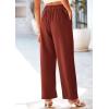 imagePRETTYGARDEN Wide Leg Pants for Women Trendy 2025 Fall High Waisted Business Casual Outfits Work Pant TrousersRust Red