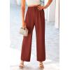 imagePRETTYGARDEN Wide Leg Pants for Women Trendy 2025 Fall High Waisted Business Casual Outfits Work Pant TrousersRust Red