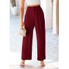 imagePRETTYGARDEN Wide Leg Pants for Women Trendy 2025 Fall High Waisted Business Casual Outfits Work Pant TrousersWine Red