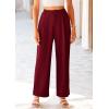 imagePRETTYGARDEN Wide Leg Pants for Women Trendy 2025 Fall High Waisted Business Casual Outfits Work Pant TrousersWine Red