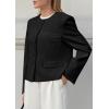imagePRETTYGARDEN Women Blazers Business Casual Outfits 2025 Fall Fashion Long Sleeve Professional Office Work Suit Jacket ClothesBlack
