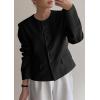 imagePRETTYGARDEN Women Blazers Business Casual Outfits 2025 Fall Fashion Long Sleeve Professional Office Work Suit Jacket ClothesBlack
